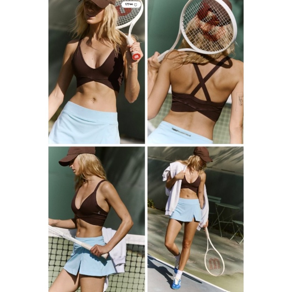 Free People Movement Good Karma Bra Chocolate M/L Activewear Yoga